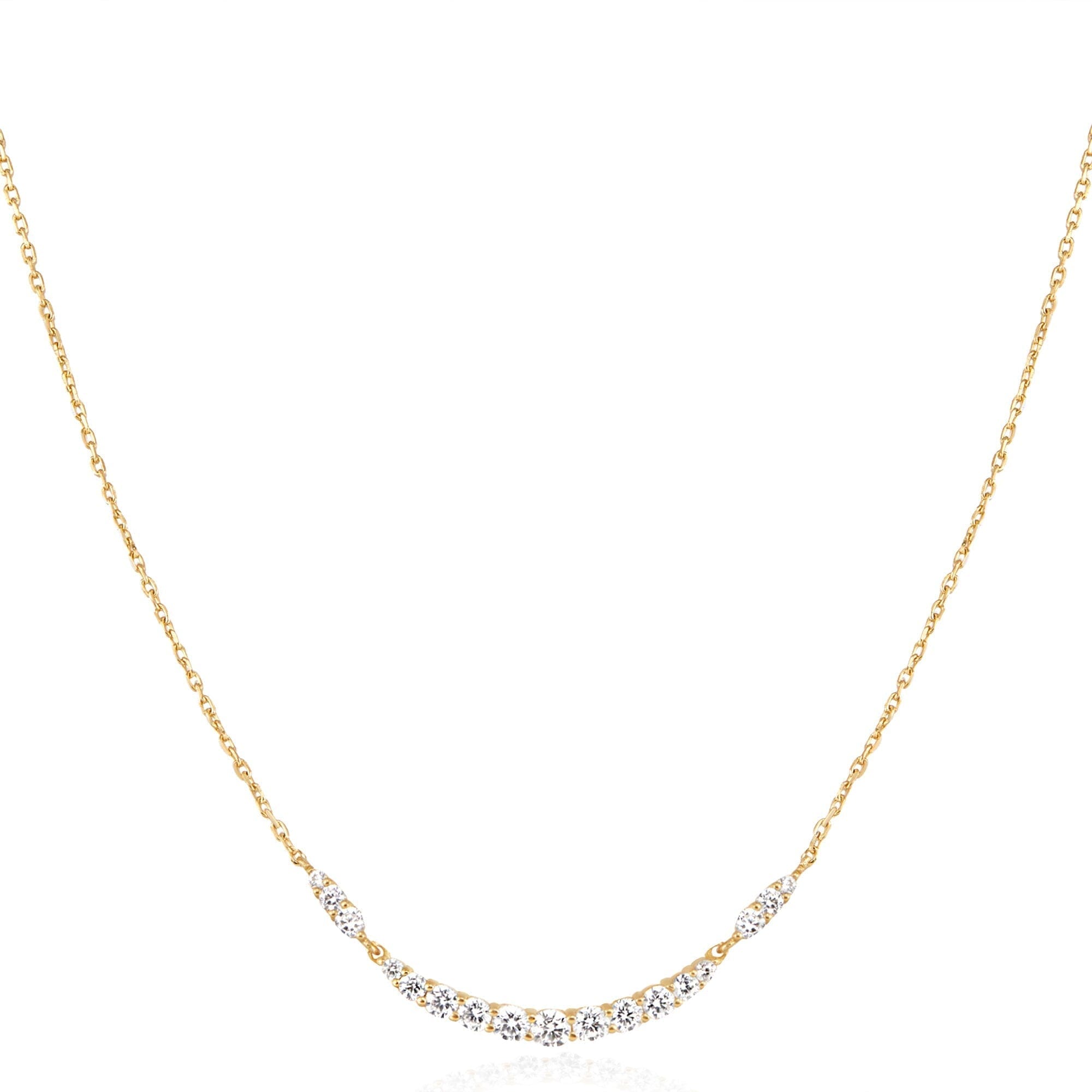 Ania Haie Gold Arc Pave Necklace Necklaces Ania Haie 