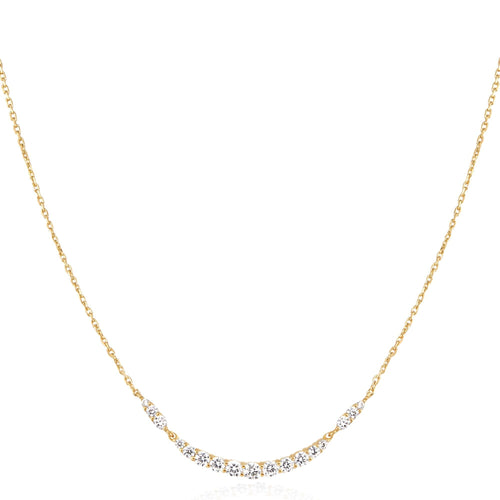 Ania Haie Gold Arc Pave Necklace Necklaces Ania Haie 