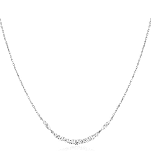 Ania Haie Silver Arc Pave Necklace Necklaces Ania Haie 