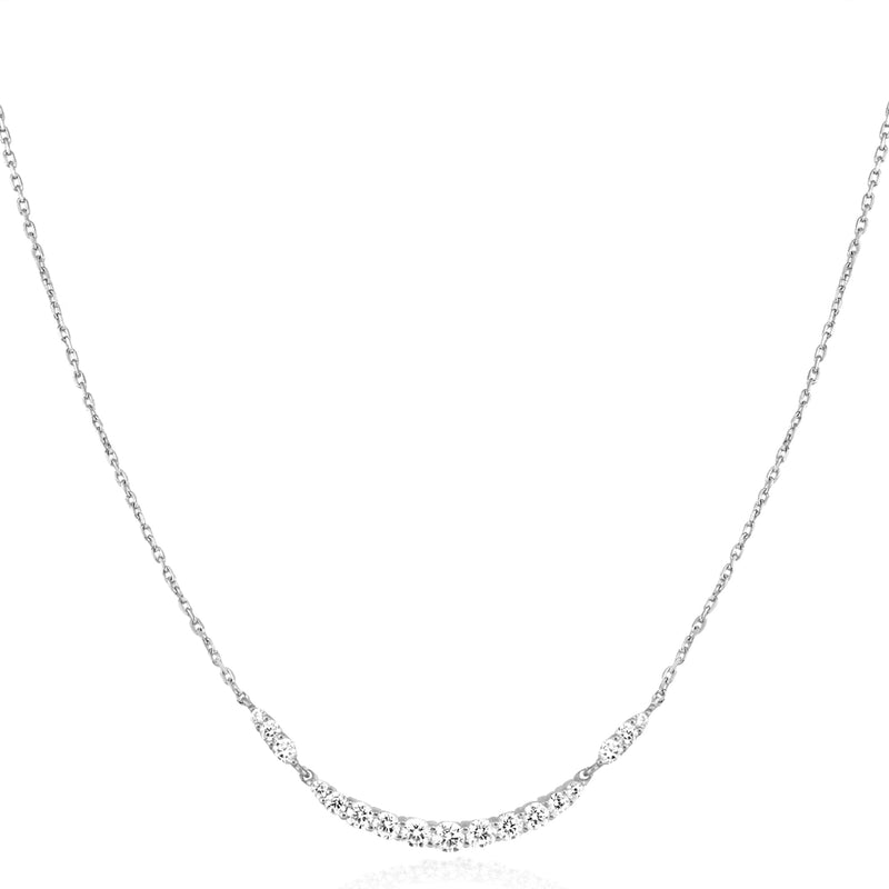 Ania Haie Silver Arc Pave Necklace Necklaces Ania Haie 
