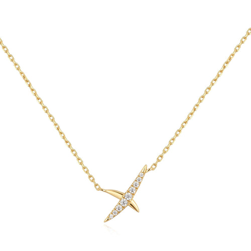 Ania Haie Gold Kiss Pave Necklace Necklaces Ania Haie 