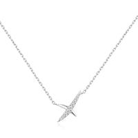 Ania Haie Silver Kiss Pave Necklace Necklaces Ania Haie 