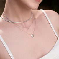 Ania Haie Silver Kiss Pave Necklace Necklaces Ania Haie 