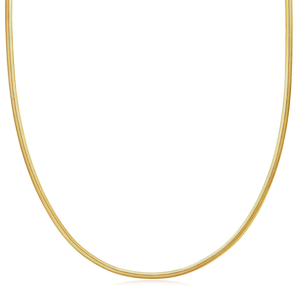 Ania Haie Gold Flat Snake Chain Necklace Necklaces Ania Haie 