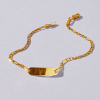 9ct Yellow Gold 19cm ID Bracelet Bracelets Bevilles 