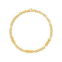 Serene Bead Chain Bracelet 19cm in 9ct Yellow Gold Bracelets Bevilles 