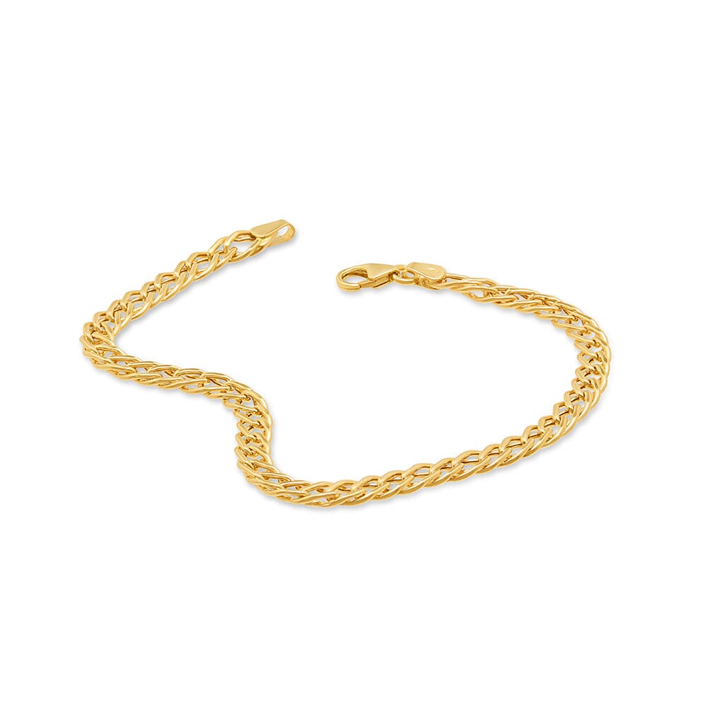 Wheat Chain Bracelet 19cm in 9ct Yellow Gold Bracelets Bevilles 