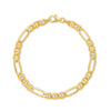 Mariner Figaro Chain Bracelet 19cm in 9ct Yellow Gold Bracelets Bevilles 