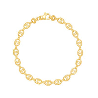 Athena 19cm Filigree Anchor Chain Bracelet in 9ct Yellow Gold Bracelets Bevilles 