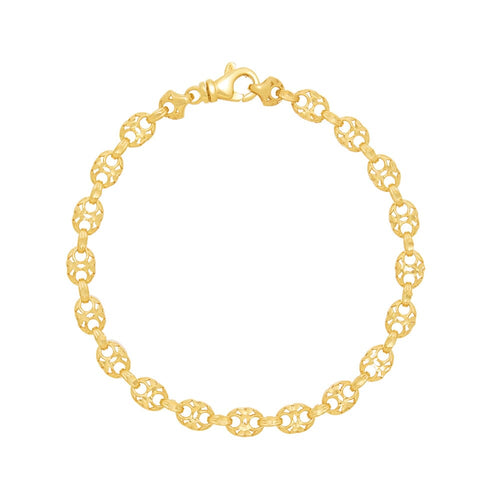 Athena 19cm Filigree Anchor Chain Bracelet in 9ct Yellow Gold Bracelets Bevilles 