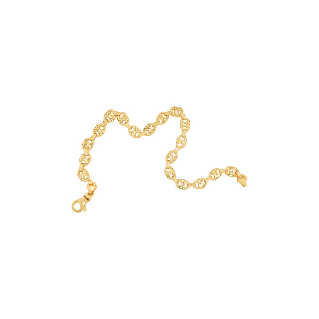 Athena 19cm Filigree Anchor Chain Bracelet in 9ct Yellow Gold Bracelets Bevilles 
