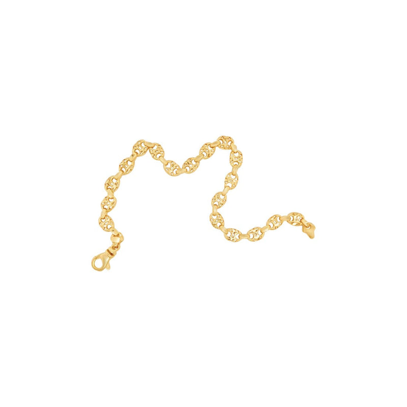 Athena 19cm Filigree Anchor Chain Bracelet in 9ct Yellow Gold Bracelets Bevilles 