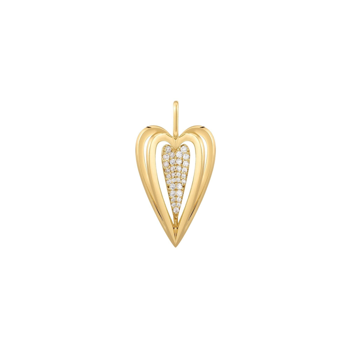 Ania Haie Gold Sculpted Heart Charm Charm Ania Haie 