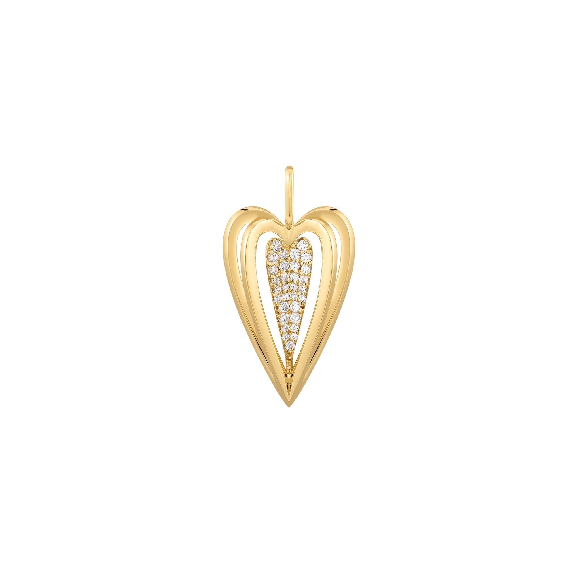 Ania Haie Gold Sculpted Heart Charm Charm Ania Haie 