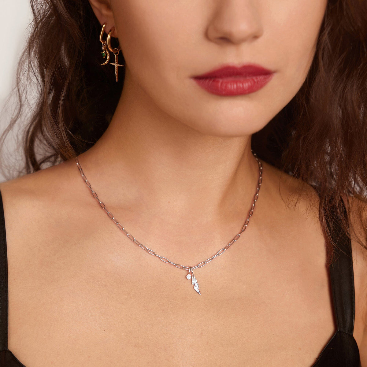 Ania Haie Silver Feather Charm Charms Ania Haie 