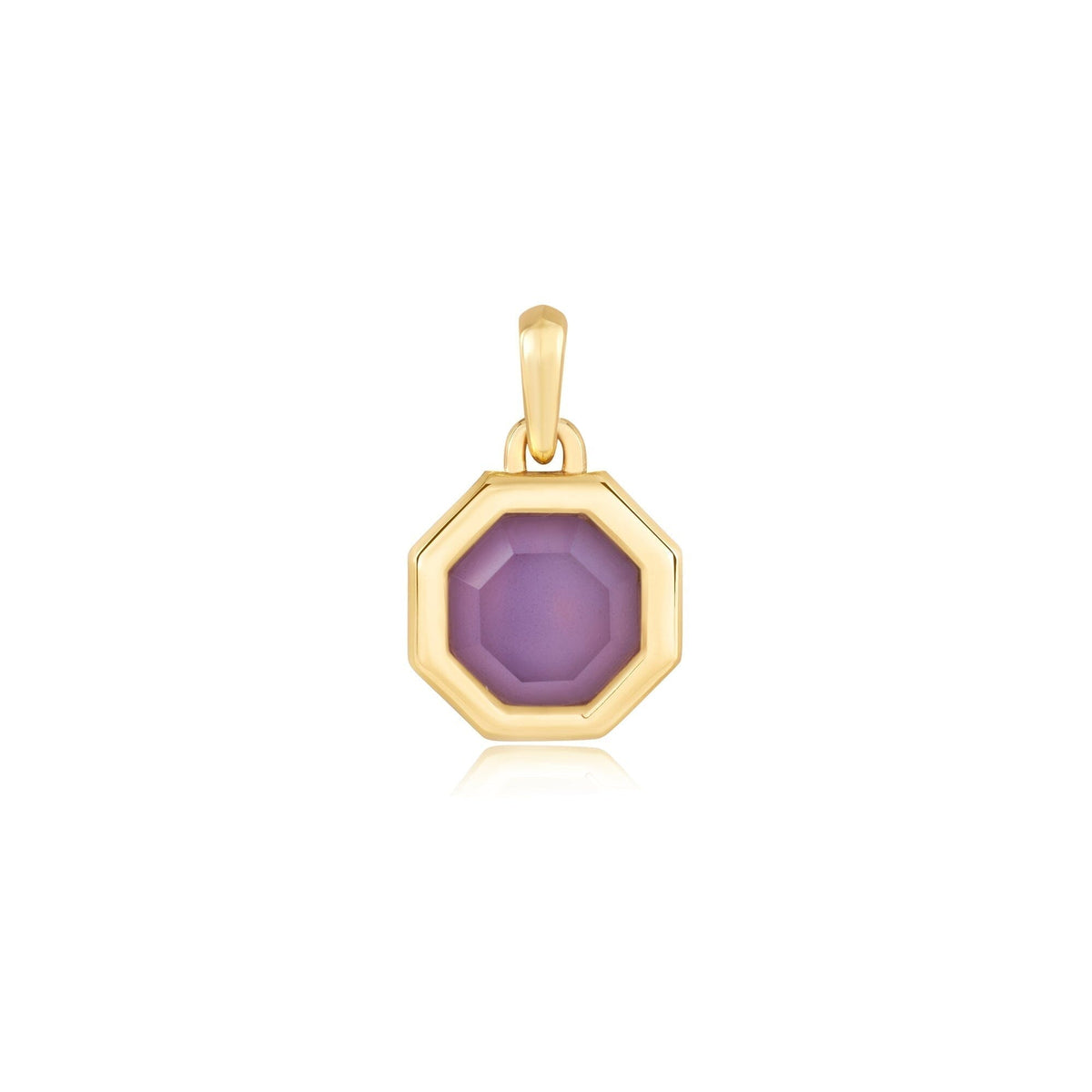 Ania Haie Gold Octagon Lilac Quartz Charm Pendant Charms Ania Haie 