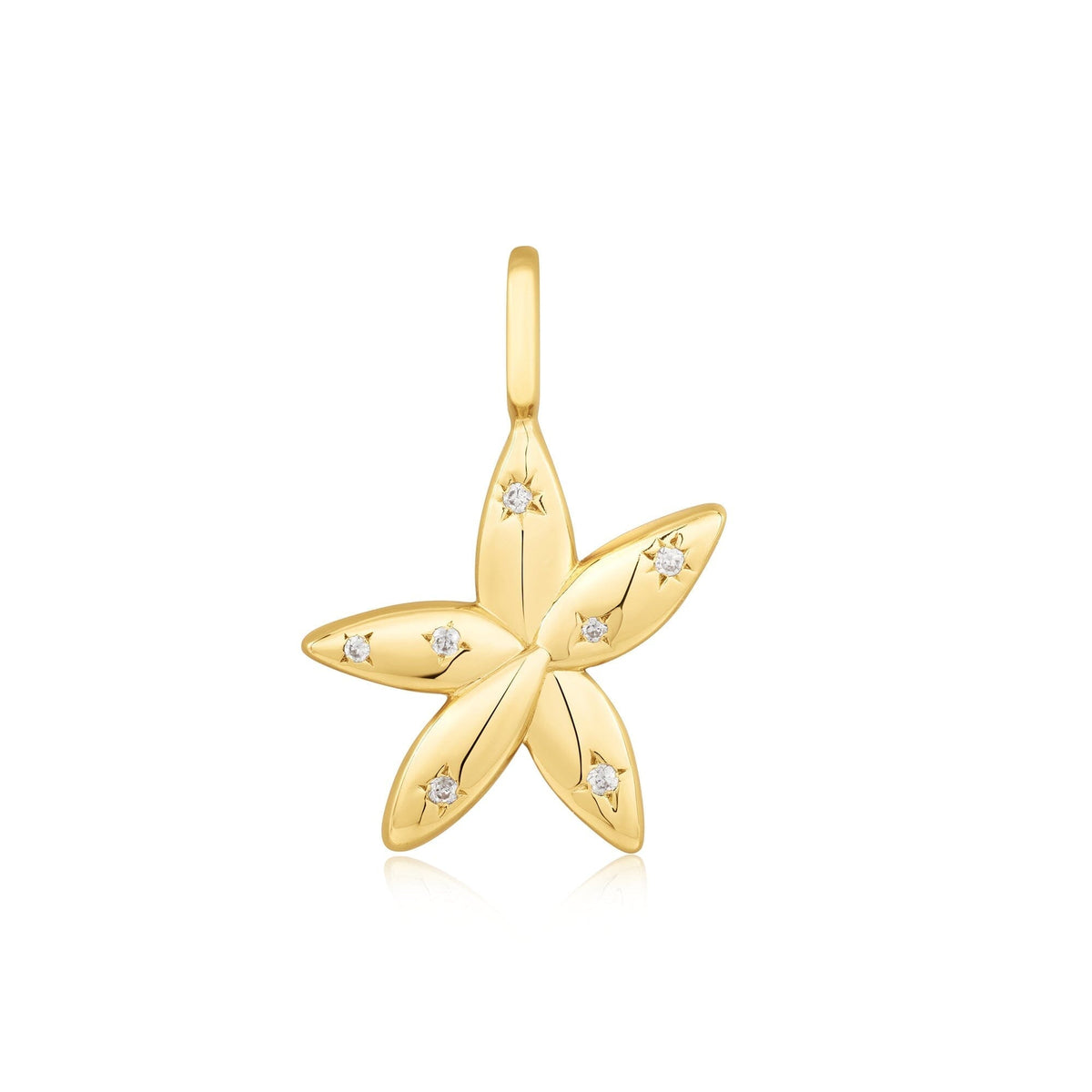 Ania Haie Gold Sparkle Flower Charm Pendant Charms Ania Haie 
