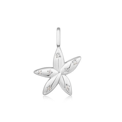 Ania Haie Silver Sparkle Flower Charm Pendant Charms Ania Haie 