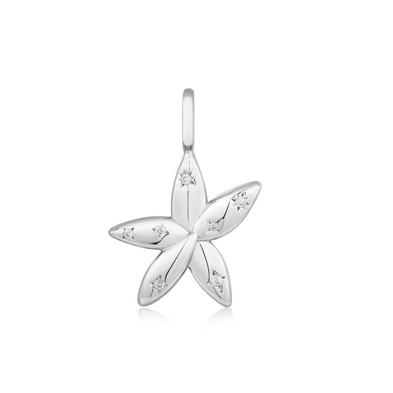 Ania Haie Silver Sparkle Flower Charm Pendant Charms Ania Haie 