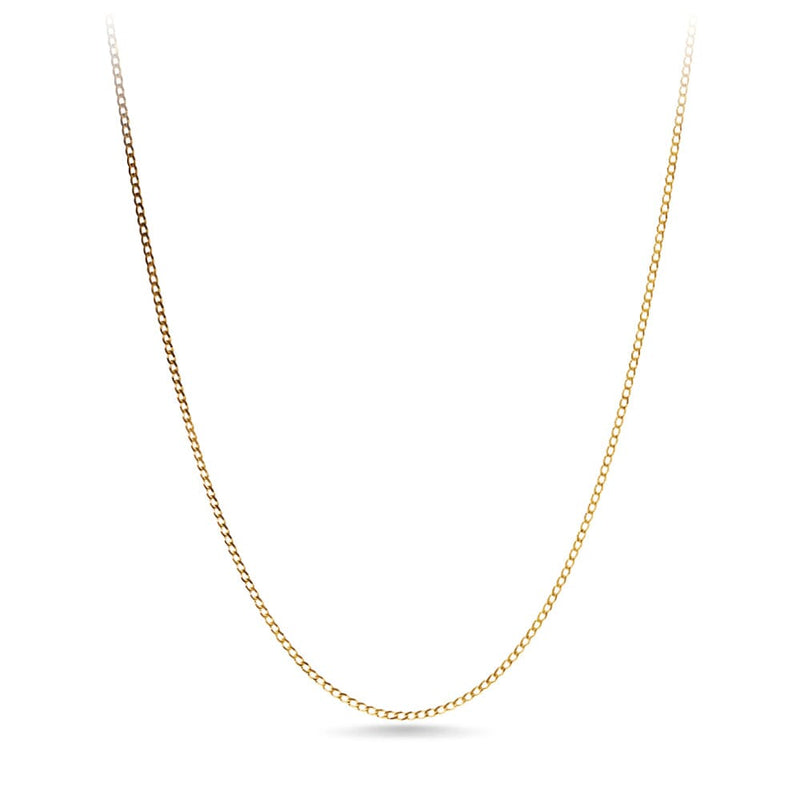 9ct Yellow Gold 55cm Long Curb Chain Necklace Necklaces Bevilles 