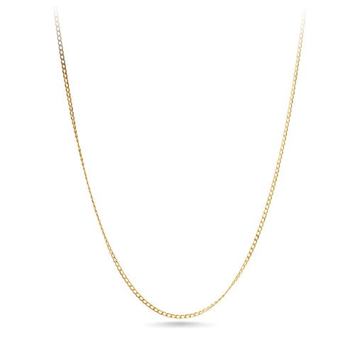 9ct Yellow Gold Diamond Cut Curb Necklace Necklaces Bevilles 