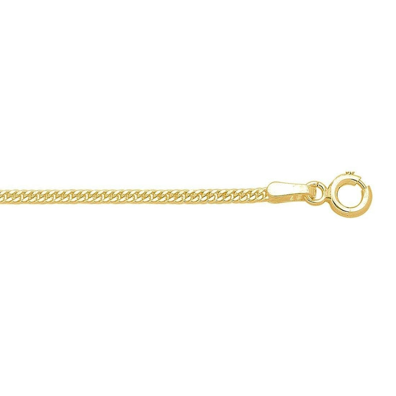9ct Yellow Gold Curb Necklace Chain 40cm Necklaces Bevilles 