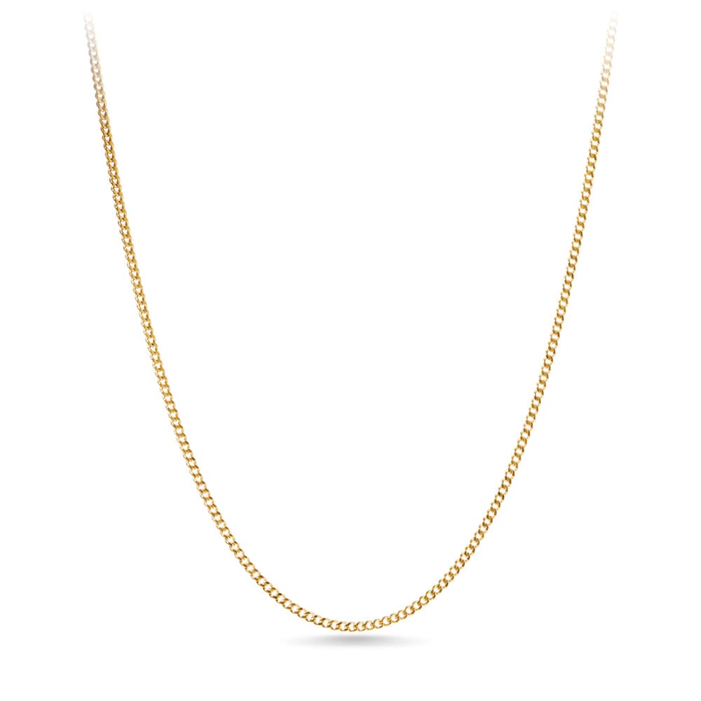 9ct Yellow Gold Curb Necklace 45cm Necklaces Bevilles 
