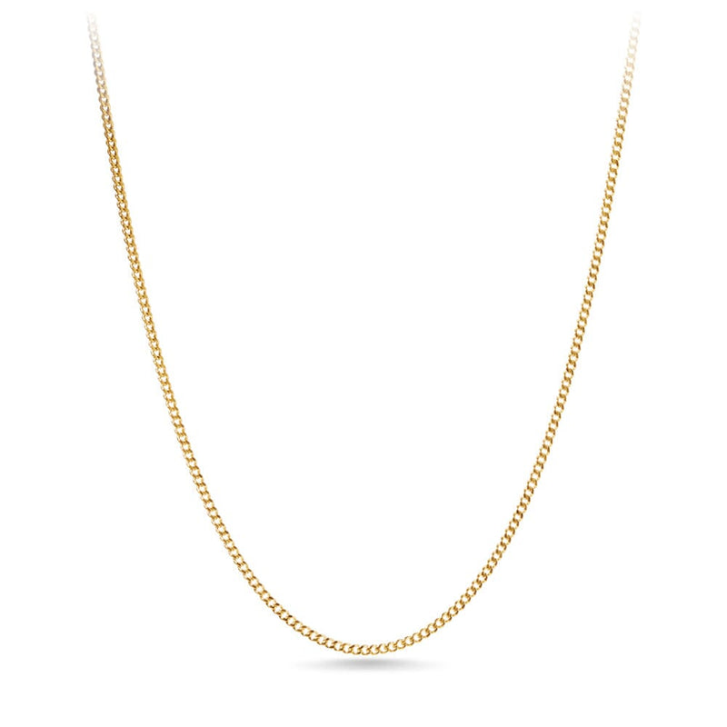9ct Yellow Gold Curb Necklace 45cm Necklaces Bevilles 