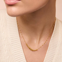 9ct Yellow Gold Gradiated Bead Chain Necklace 42cm Bevilles Jewellers 