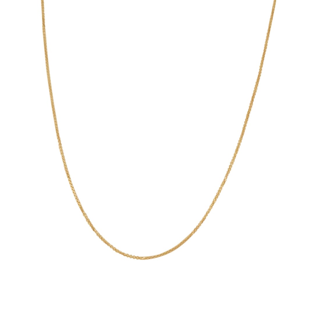 50cm Round Box Necklace in 9ct Yellow Gold Necklaces Bevilles 