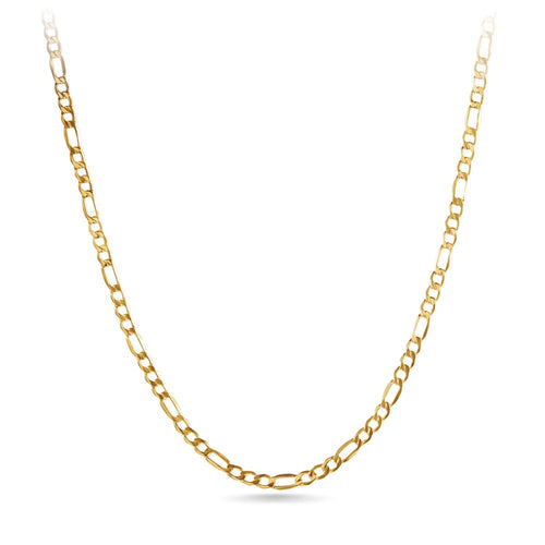 9ct Yellow Gold 1/3 Figaro Chain Necklace 55cm Necklaces Bevilles 