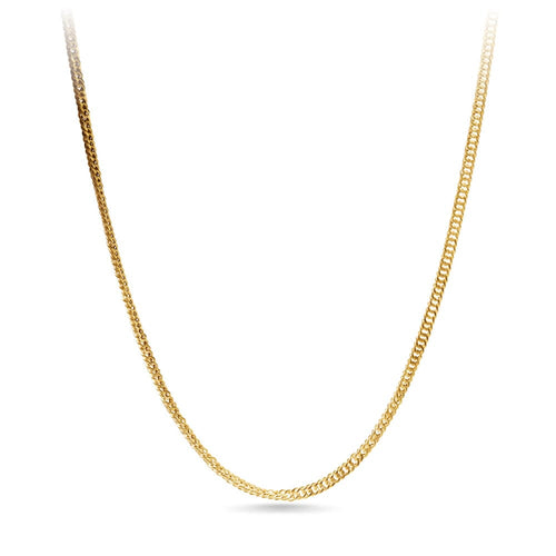 9ct Yellow Gold Diamond Cut Curb Chain Necklace 50cm Necklaces Bevilles 