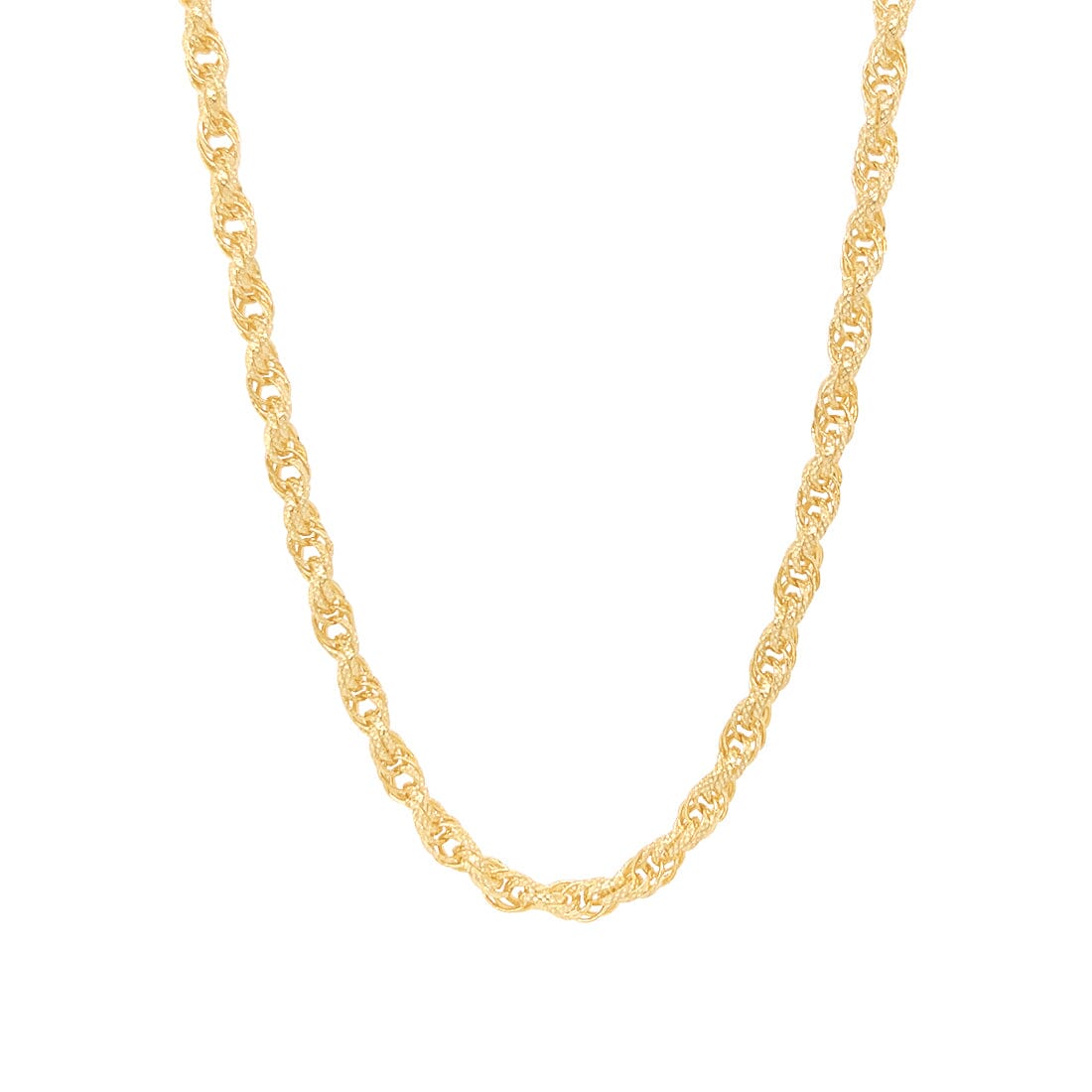 45cm 9ct Yellow Gold Fancy Triple Belcher Necklace Necklaces Bevilles 