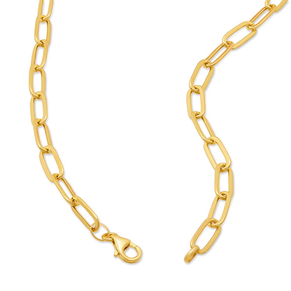 Paperclip Chain Necklace in 9ct Yellow Gold Necklaces Bevilles 