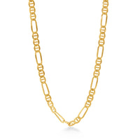 Mariner Figaro Chain Necklace 45cm in 9ct Yellow Gold Necklaces Bevilles 