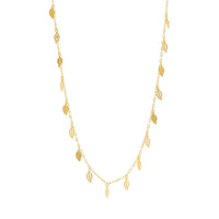 Athena Filigree Leaf Necklace in 9ct Yellow Gold Necklaces Bevilles 