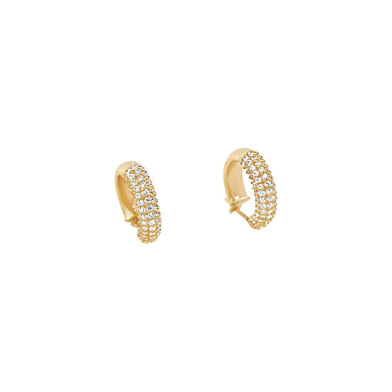 10mm Multi Row Hoop Earrings in 9ct Yellow Gold Earrings Bevilles 