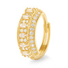 10mm Surround Hoop Earrings with Cubic Zirconia in 9ct Yellow Gold Earrings Bevilles 