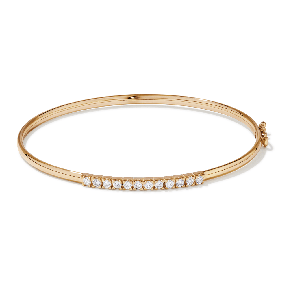 57mm Cubic Zirconia Bangle in 9kt Yellow Gold Bangles Bevilles 