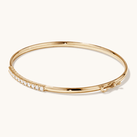57mm Cubic Zirconia Bangle in 9kt Yellow Gold Bangles Bevilles 