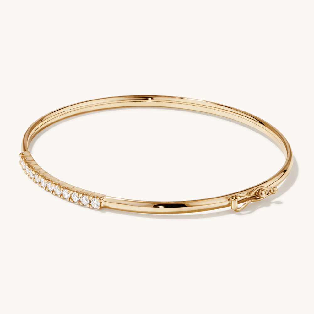 57mm Cubic Zirconia Bangle in 9kt Yellow Gold Bangles Bevilles 