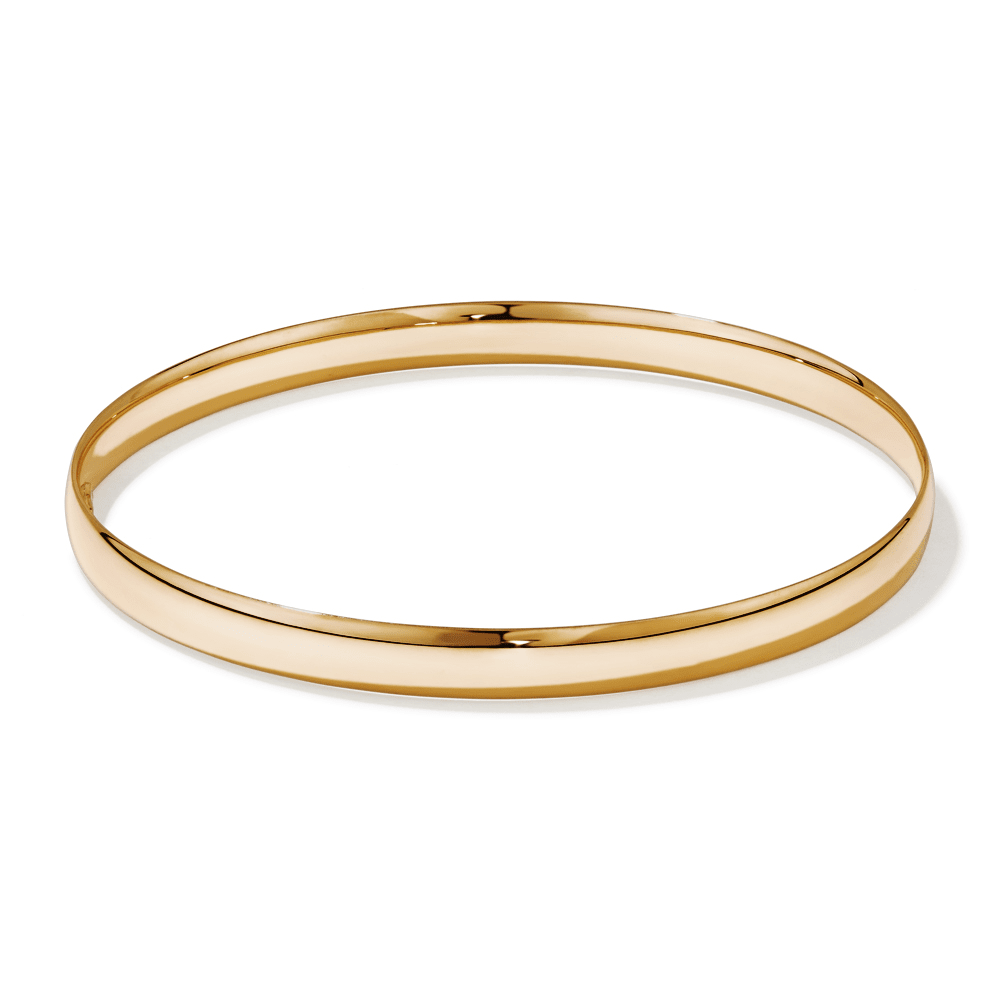65mm Half Round Bangle in 9kt Yellow Gold Bangles Bevilles 