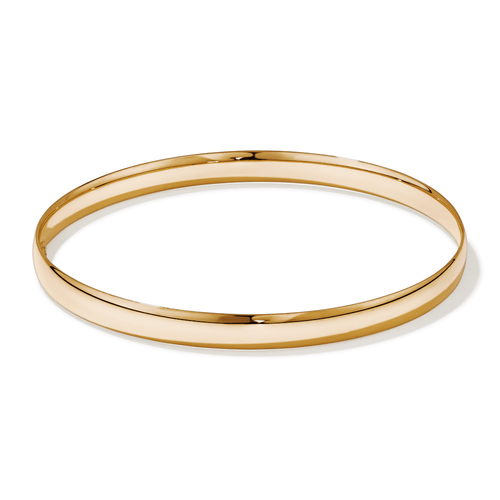 65mm Half Round Bangle in 9kt Yellow Gold Bangles Bevilles 
