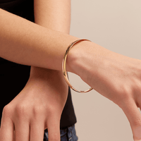 65mm Half Round Bangle in 9kt Yellow Gold Bangles Bevilles 