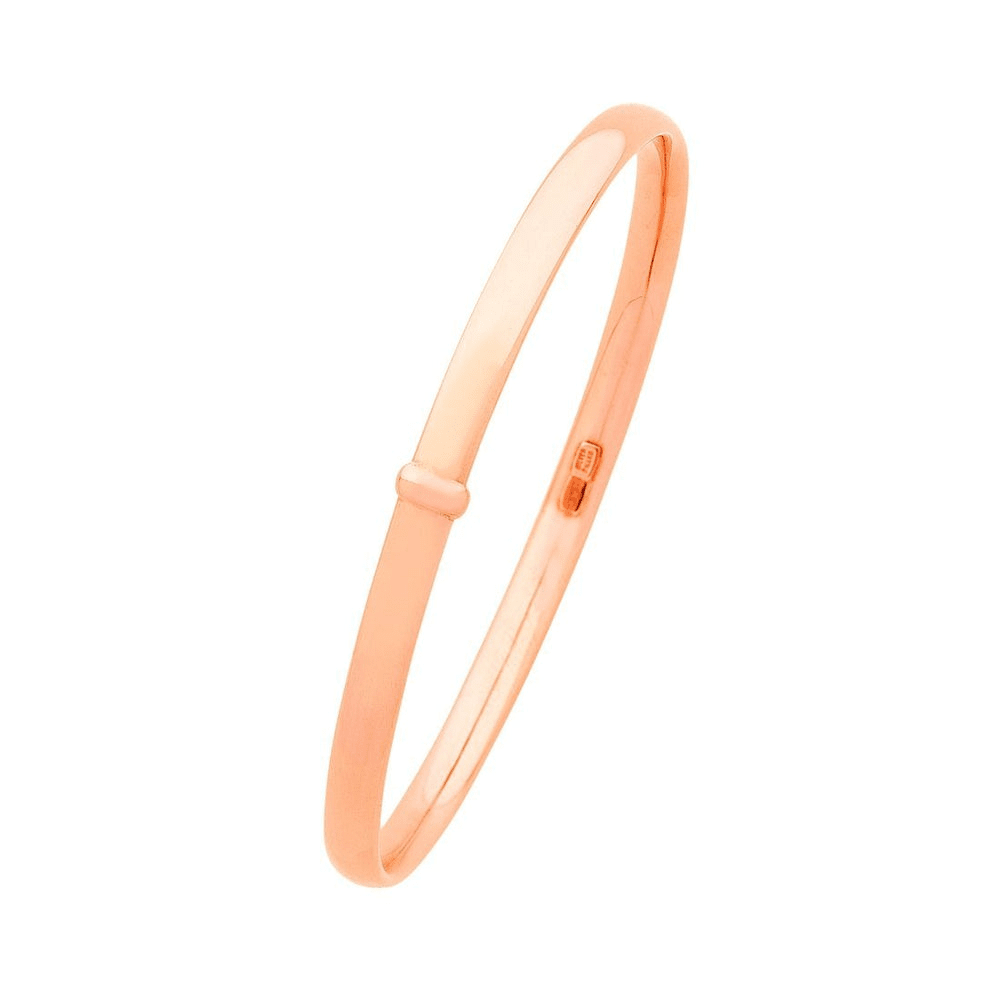 9kt Rose Gold Half Round Bangle Bangles Bevilles 