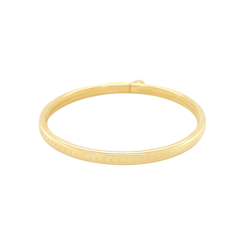 9ct Yellow Gold Silver Infused Children's Bangle Bevilles Jewellers 