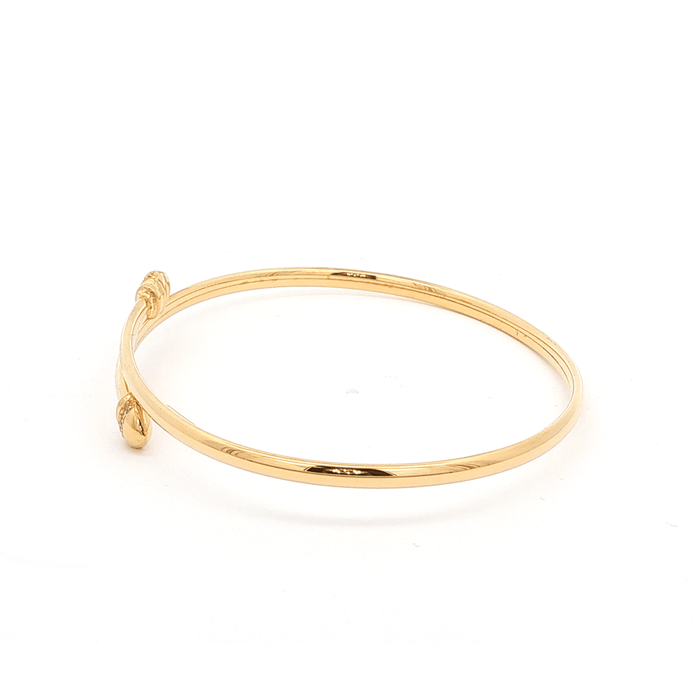 9kt Bonded Gold Silver Filled Cubic Zirconia Bangle Bangles Bevilles 