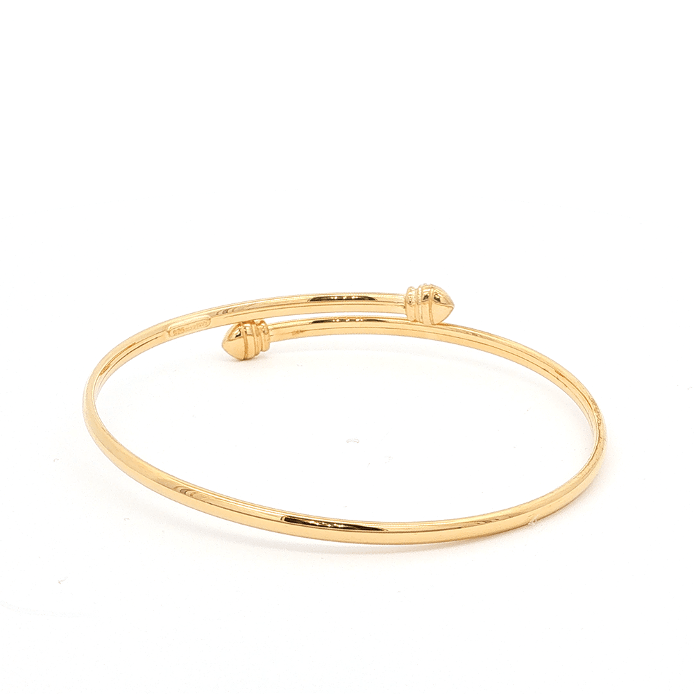 9kt Bonded Gold Silver Filled Cubic Zirconia Bangle Bangles Bevilles 