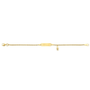 Children's Cross ID Bracelet in 9ct Yellow Gold Silver Infused Bevilles Jewellers 