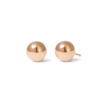 10mm Ball Stud Earrings in 9kt Rose Gold Earrings Bevilles 